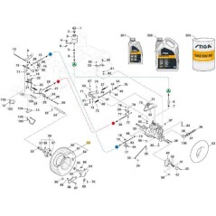 ROUE AVANT +POS.16STARCO+KENDAS-383 ORIGINAL STIGA - 387680311/0 | Newgardenstore.eu