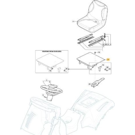 SUPPORTO SEDILE CTF TC/HE x GUIDE ORIGINALE STIGA - 382735809/1 | Newgardenstore.eu