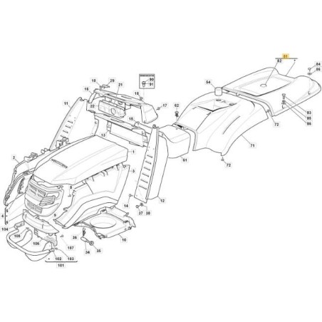 TCP-TASCHENABDECKUNG ROT RAL3003 MONTAGETF. ORIGINAL STIGA – 382110302/0 | Newgardenstore.eu