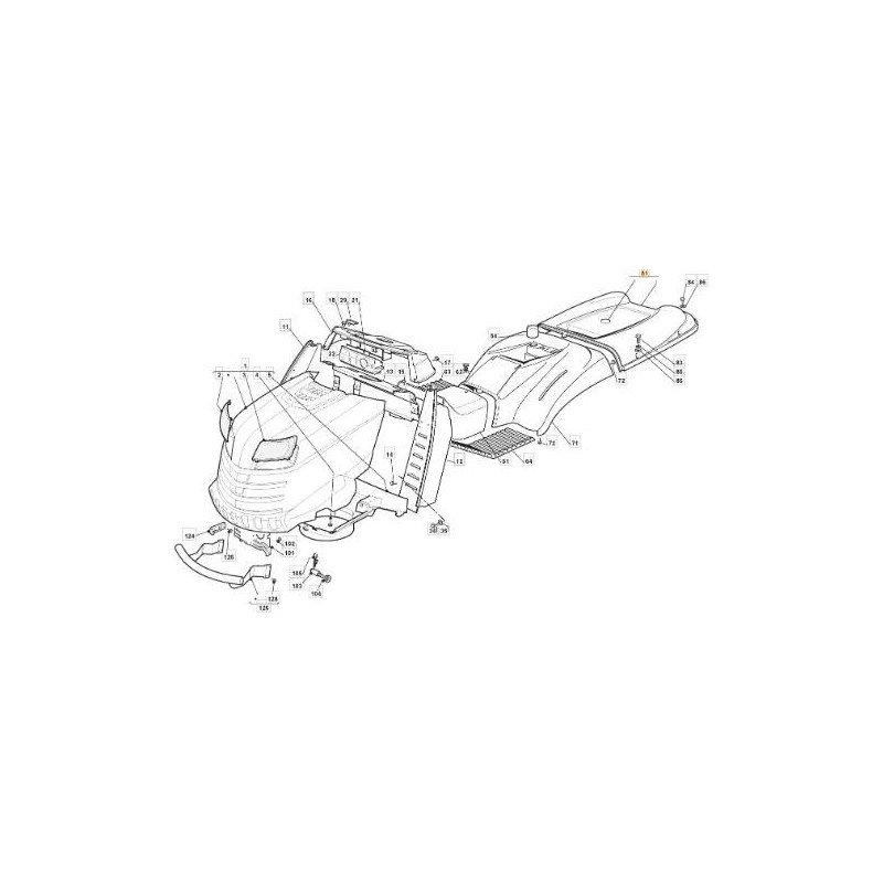 TAPA BOLSA TCP BLANCO RAL 9003 ORIGINAL STIGA - 382110292/0