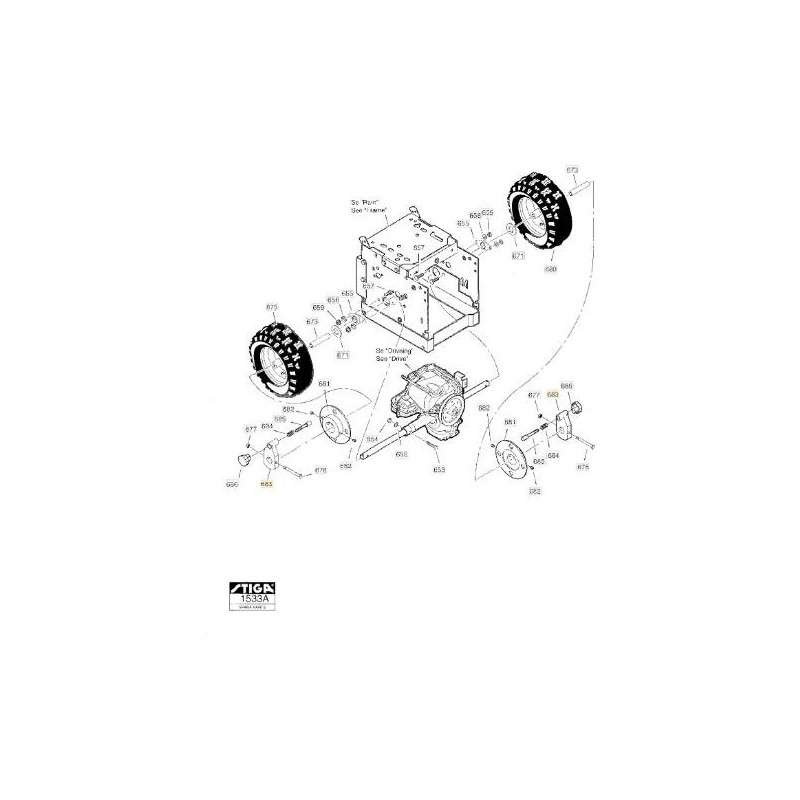 SBLOCCO RUOTA ORIGINALE STIGA - 1812-1982-01