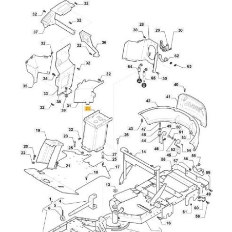 SEAT COLUMN PFM EL VNN ORIGINAL STIGA - 387148921/1 | Newgardenstore.eu
