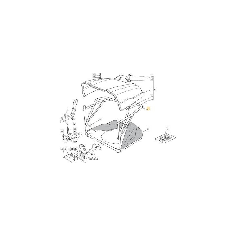 SACK FRAME NJ92 LE (ASSEMBLY) ORIGINAL STIGA - 382800110/0