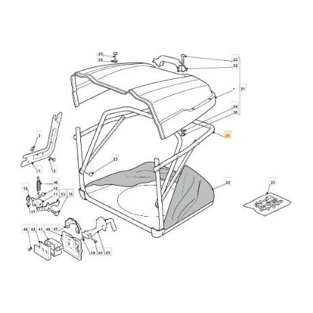 SACKRAHMEN NJ92 LE (MONTAGE) ORIGINAL STIGA - 382800110/0 | Newgardenstore.eu