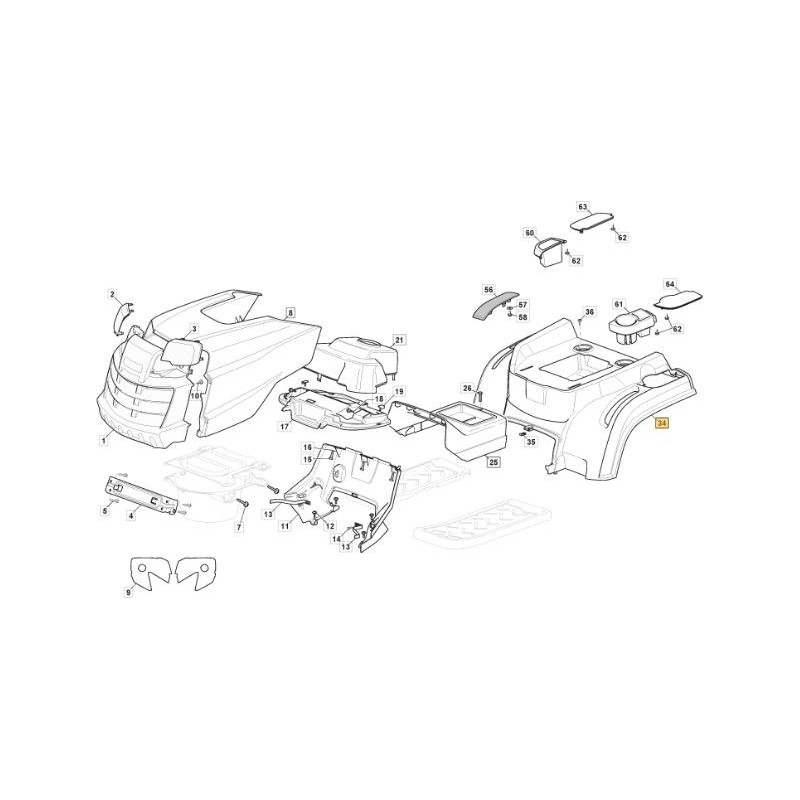 RADABDECKUNG GRÜNE FARBE 60123L MP 84C ORIGINAL STIGA - 325110446/1