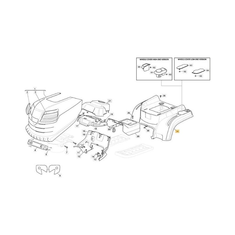 ENJOLIVEUR NOIR 901510 MP 84C ORIGINAL STIGA - 325110435/1