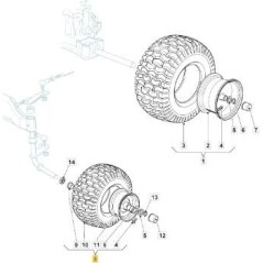 ROUE AVANT CLM-WAN16P519B 2WDDG ORIGINAL STIGA - 382680073/1 | Newgardenstore.eu