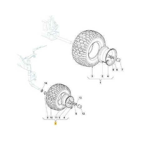 ROUE AVANT CLM-WAN16P519B 2WDDG ORIGINAL STIGA - 382680073/1 | Newgardenstore.eu