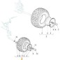 ROUE AVANT CLM-WAN16P519B 2WDDG ORIGINAL STIGA - 382680073/1