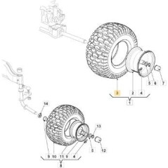 REIFEN 20X10.00-10 PLY4 TL K500E KEN ORIGINAL STIGA - 125590037/0 | Newgardenstore.eu