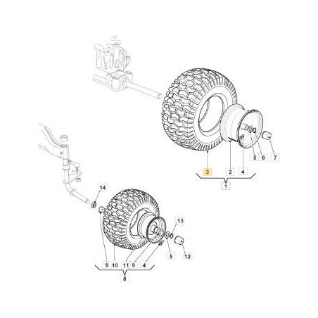 PNEU 20X10.00-10 PLY4 TL K500E KEN ORIGINAL STIGA - 125590037/0 | Newgardenstore.eu