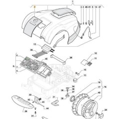 TASTIERA COMPLETA PER ESPOSITORE ORIGINALE STIGA - 112600366/0 | Newgardenstore.eu