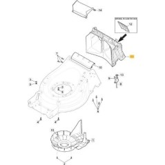 CONVOGLIATORE POSTERIORE ALL.VGA x MP2Roller 50/55 ORIGINALE STIGA - 381004826/0