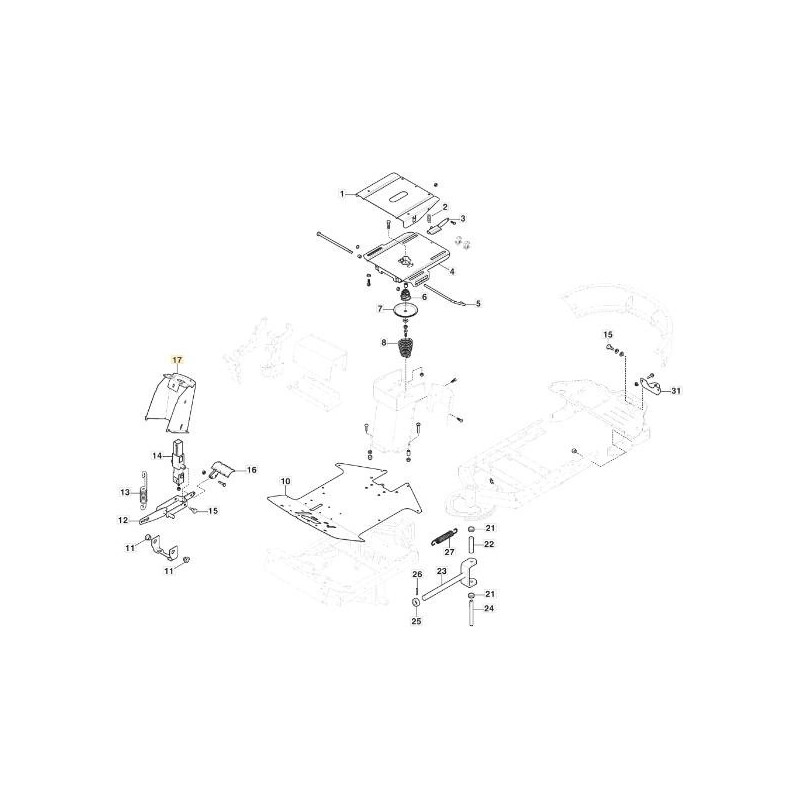 STEERING COLUMN SUPPORT PCH VNGS ORIGINAL STIGA - 387785243/0