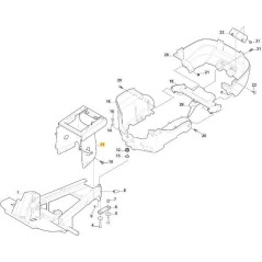 SUPPORTO SEDILE NUOVA VILLA VERNICIATO NERO ORIGINALE STIGA - 387785213/1 | Newgardenstore.eu