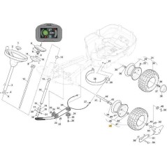 FRONT WHEEL 14 STARCO+DELI S-373A ORIGINAL STIGA - 387680303/0