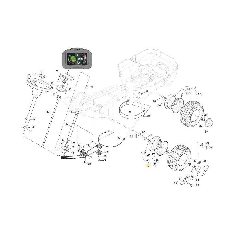 RUOTA ANTERIORE 14 STARCO+DELI S-373A ORIGINALE STIGA - 387680303/0