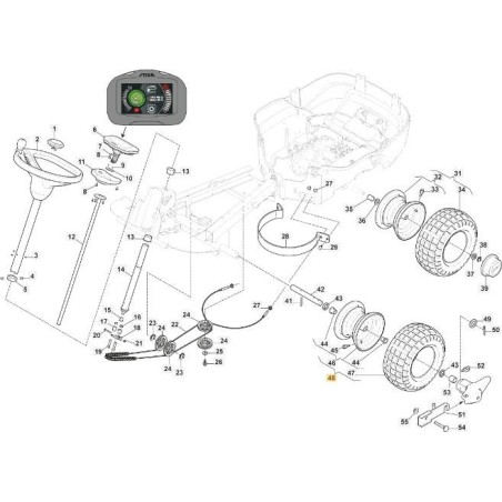 RUEDA DELANTERA 14 STARCO+DELI S-373A ORIGINAL STIGA - 387680303/0 | Newgardenstore.eu