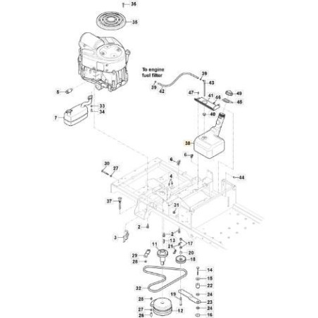 Réservoir essence d'origine Stiga - 118830044/0 | Newgardenstore.eu