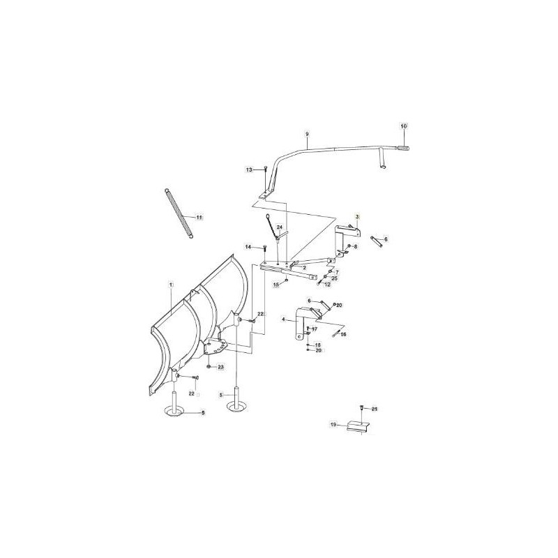 SUPPORT DE MONTAGE DROIT ORIGINAL STIGA - 1319-1950-01