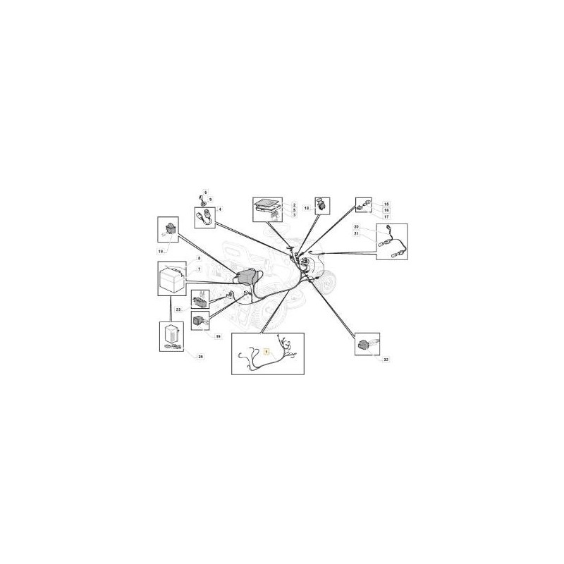 KIT CABLAGE AVEC PHARES MP 84C HY ORIGINAL STIGA - 182040181/0