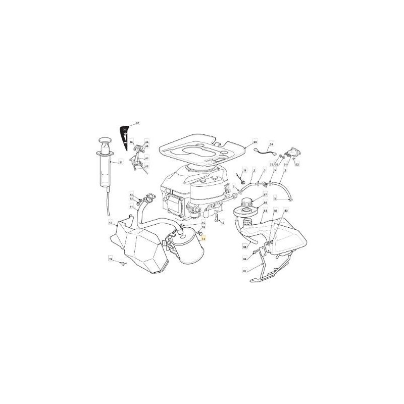 SILENCER IMASAF F72 GGP 12.5 HP ORIGINAL STIGA - 118716133/0