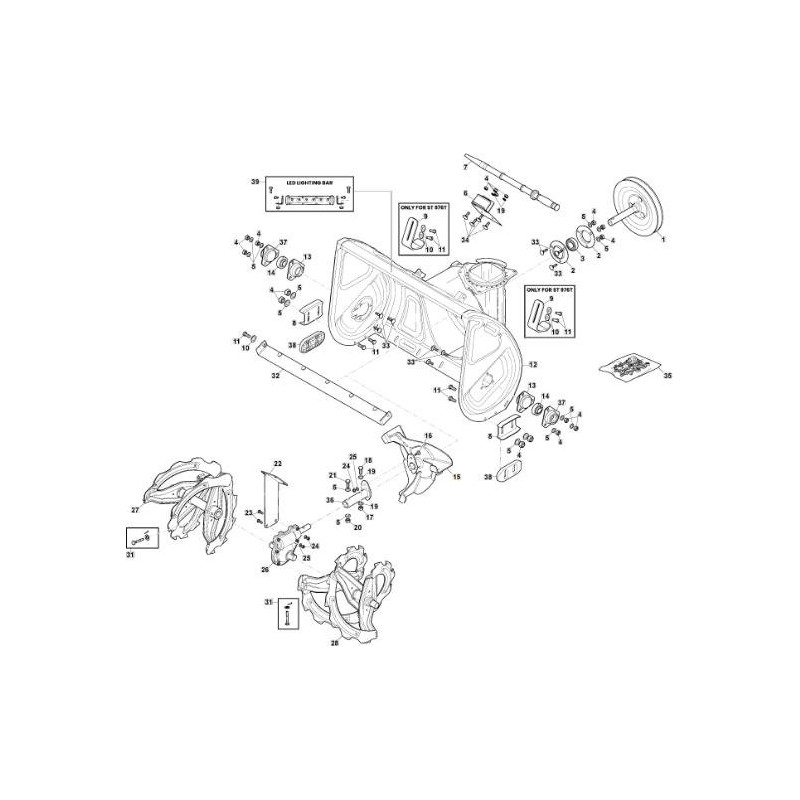 ORIGINAL STIGA SnTh CTF AUGER FAN - 383877001/0