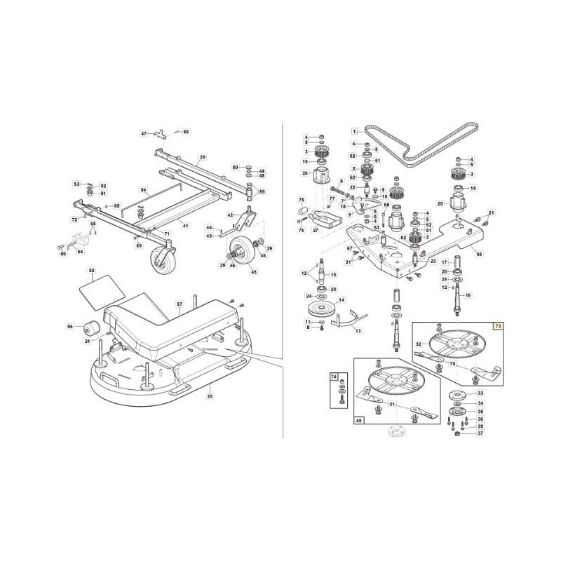 PRE-ASSEMBLED LEFT BLADE HOLDER DISC - ORIGINAL STIGA GTR - 118830482/0