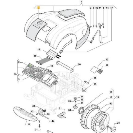 TASTIERA SENZA DISPLAY ORIGINALE STIGA - 112600379/0 | Newgardenstore.eu