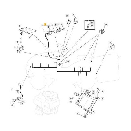 KIT DE ARNÉS NJ HONDA ORIGINAL STIGA - 182040235/0 | Newgardenstore.eu