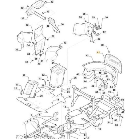 STIGA REAR BUMPER PLATE VNGS PFM ORIGINAL STIGA - 387559001/0 | Newgardenstore.eu