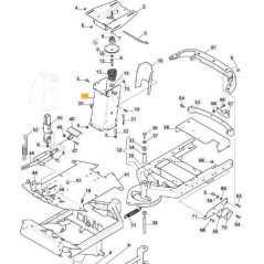 STAFFA SUPPORTO SEDILE PC ROSSO VRN3003 ORIGINALE STIGA - 387148925/0