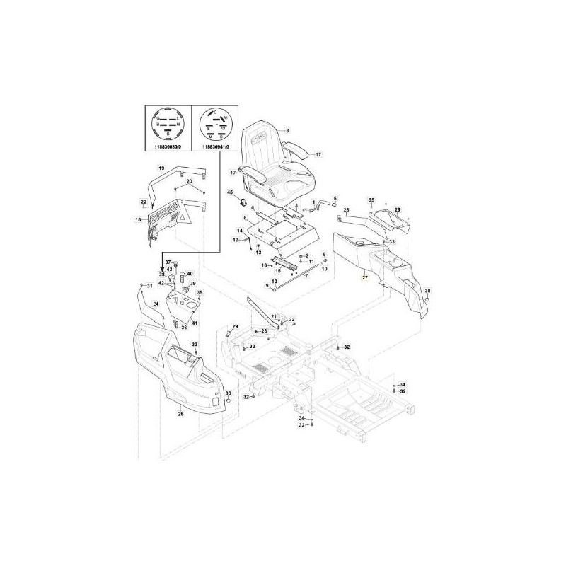 AILE GAUCHE ORIGINALE GRIS STIGA - 118830285/0