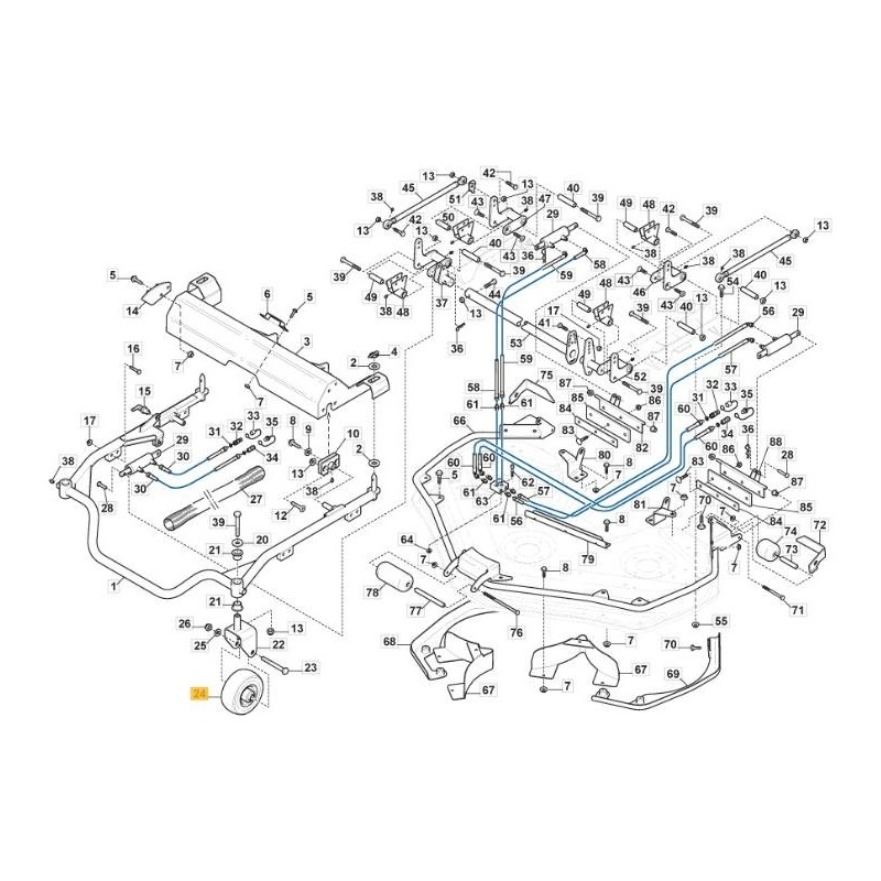 Rad mit Lager 230mm Rasentraktor ORIGINAL STIGA 1135-3394-01