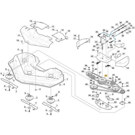 PULLEY (DOUBLE) ORIGINAL STIGA - 1134-6979-01 | Newgardenstore.eu