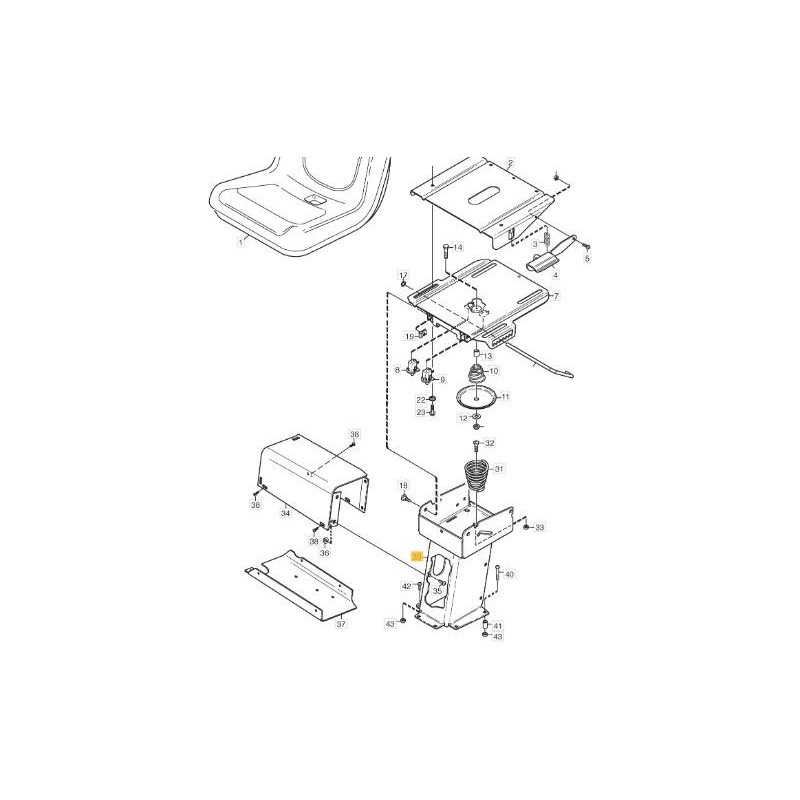Colonna supporto sedile trattorino tagliaerba ORIGINALE STIGA 1134-5698-01