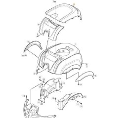 ORIGINAL STIGA ENGINE COVER - 1134-5636-01