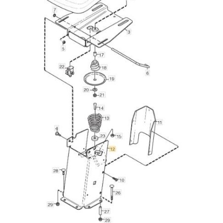 SUPPORTO SEDILE GIALLO ORIGINALE STIGA - 1134-5296-04 | Newgardenstore.eu