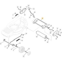 ROLLER SUPPORT VNN TURBO 55 ROLLER ORIGINAL STIGA - 381005117/0 | Newgardenstore.eu