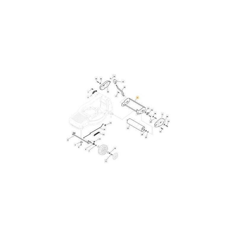 SOPORTE RODILLO VNN TURBO 55 RODILLO ORIGINAL STIGA - 381005117/0