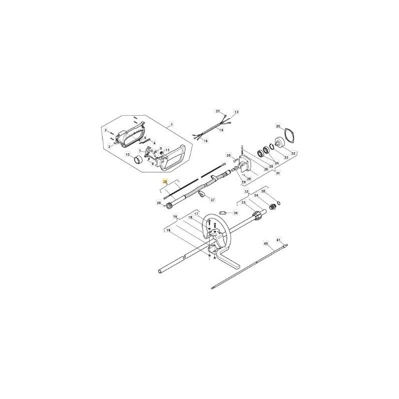ALBERO FLESS. CON GUAINA DC FLEX ORIGINALE STIGA - 3L4122110/2