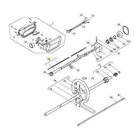 ALBERO FLESS. CON GUAINA DC FLEX ORIGINALE STIGA - 3L4122110/2 | Newgardenstore.eu