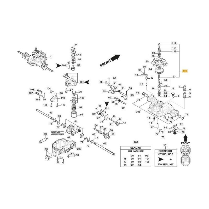 KIT ALBERO POMPA ORIGINALE STIGA - 1139-1726-01