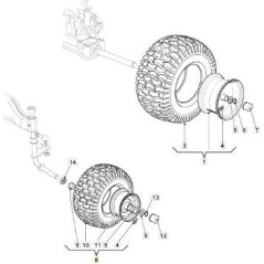 FRONT WHEEL CLM-KEND16K500E2WD ORIGINAL STIGA - 382680100/0