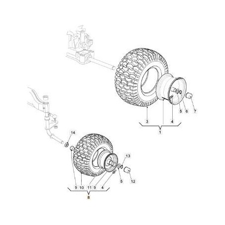 VORDERRAD CLM-KEND16K500E2WD ORIGINAL STIGA - 382680100/0 | Newgardenstore.eu