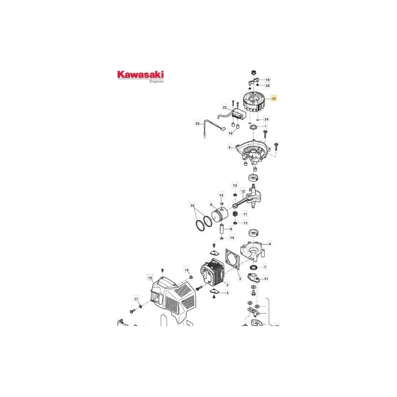 VOLANTE MAGNETO ORIGINAL STIGA - 118801836/0