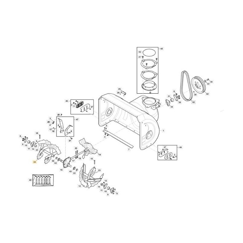 COCLEA DESTRA - ST5266P/ P TRAC ORIGINALE STIGA - 118821164/1
