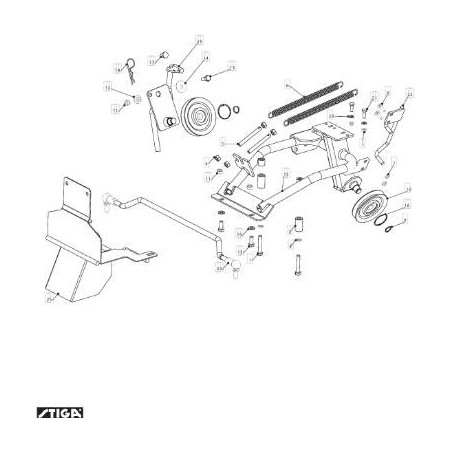 SUPPORT DROIT ORIGINAL STIGA - 1319-1912-01 | Newgardenstore.eu