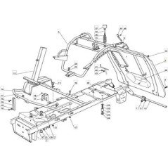 PLACA TRASERA PINTADA RIDER 72 ORIGINAL STIGA - 384545057/3 | Newgardenstore.eu