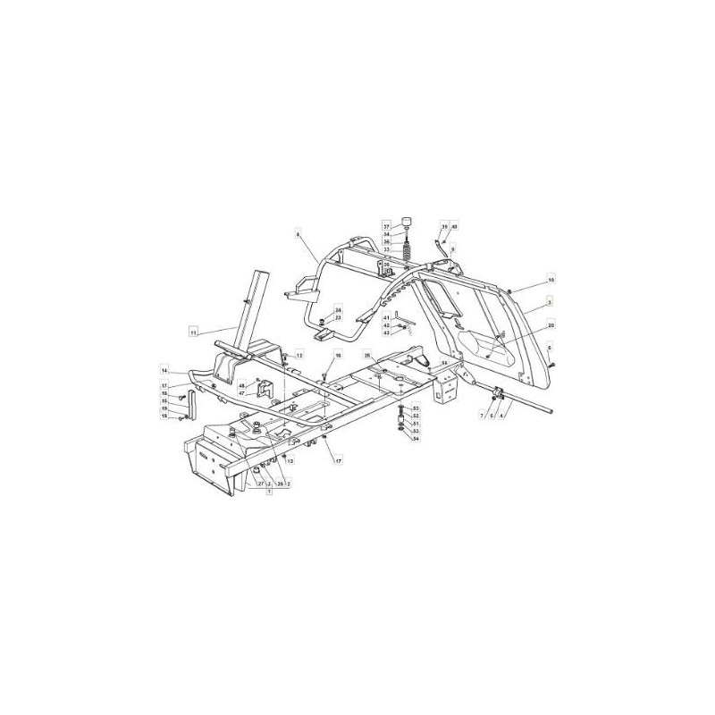 PLACA TRASERA PINTADA RIDER 72 ORIGINAL STIGA - 384545057/3